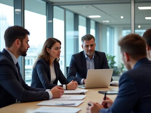 Professionelles Meeting in einem modernen Büro